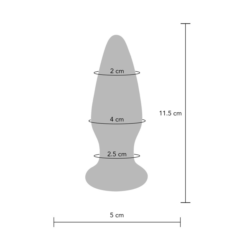 Szklany wibrujący korek analny sex buttplug 11cm